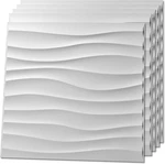 ART3D 12 Pack Wave Design Wall Panels 19.7"X19.7" Pvc For Interior. Fixed Price $33.07.