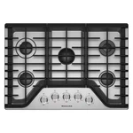 New Kitchenaid 36" Stainless Steel Gas Cooktop W/ Sealed Burners KCGS356ESS. Fixed Price $861.52.