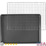 Non-stick Bakeware Set Mega Cookie Sheet Cooling Rack Durable Oven Safe Baking. Fixed Price $35.23.