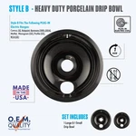Range Kleen P139402XCD5 Style Heavy Duty Black Porcelain Drip Pans, Count. Fixed Price $17.66.