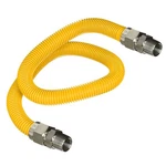Plumbflex 18 Inch Gas With Fittings, Yellow Coated Connector, 1/2". Fixed Price $12.99.