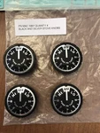 Lot Of 4 Mac 1007 Black And Silver Stove Knobs. Fixed Price $40.00.
