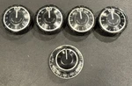 Lot Of 5 Mac 1007 Black And Silver Stove Knobs. Fixed Price $34.99.