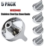 W10594481 Whirlpool Burner Knobs Surface For Range Stainless Steel Stove. Fixed Price $34.83.