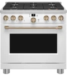 Cafe CGY366P4TW2 36" Matte White Pro Dual-fuel Range New In Box. Fixed Price $5199.00.