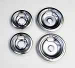 Range Burner Drip Bowl Set For Whirlpool 2 Of W10196406 W10196405 Chrome. Fixed Price $19.71.