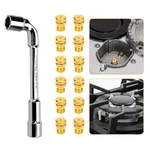 12PCS Brass Lp Gas Conversion Orifice Kit For Frigidaire Kenmore Stove W/ Wrench. Fixed Price $10.98.