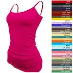 (bozzolo) Plain Long Tank Top W/spaghetti Straps Cotton Cami Junior Size. Fixed Price $6.99.