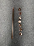 Ge Brushed Copper Handle & Knob Kit For 36" Cafe CXPR6HKPTCU. Fixed Price $300.00.