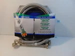 Pair Eastman Washing Machine Connectors 5FT (1.5M) Steel Flex .............new. Fixed Price $31.50.