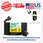 Gogreen Power Ft Heavy Duty Extension Cord 16/3 Sjtw Black GG-13725BK Outdoor. Fixed Price $9.81.