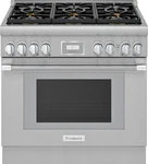Thermador PRD366WHU 36" Pro Harmony Stainless Steel Dual Fuel Range Perfect. Fixed Price $9799.00.