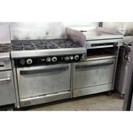 Southbend Gas 6 Burner Range With 24'' Raised Griddle Double Oven Broiler. Fixed Price $2414.25.