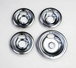 Range Burner Drip Bowl Set For Whirlpool 3 Of W10196406 W10196405 Chrome. Fixed Price $19.39.