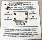 Whirlpool - Conversion Orifices For Surface Burners 8523422. Fixed Price $19.95.