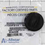 Whirlpool Range Control Knob Black WP7733P314-60. Fixed Price $18.23.