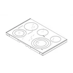 Ge WB62X36447 Maintop Glass Asm 1/2" Dg. Fixed Price $298.01.