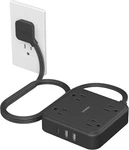 Tessan Flat Plug Power Strip With 4 Outlets Surge Protector Extension Cord 5FT. Fixed Price $17.99.