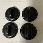 4 Black Knobs Off Model #j DP39BOW5BB (STORAGE3). Fixed Price $10.00.