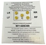New Whirlpool Range Oven Surface Burner Orifice Conversion Kit W11489399. Fixed Price $34.99.