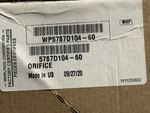 New Genuine Oem Whirlpool Oven Range Surface Burner Orifice WP5787D104-60. Fixed Price $70.00.