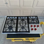 Wolf 36" Professional Natural Gas Cooktop With Burners CG365P/S. Fixed Price $1299.99.