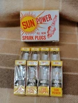 Vtg Sun Power Spark Plugs Man Cave Garage Decor Museum Nos. Fixed Price $175.00.