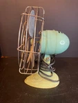 Vintage Sears Roebuck Table Fan Model 303.80060 Blue Green Tested 40W 1950S Usa. Fixed Price $45.00.