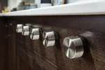 New Wolf Stainless Steel Knobs Factory Set Of 5 #826986 For Sub Zero Gas Cooktop. Fixed Price $159.00.