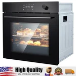 24" Single Wall Oven, Built-in Electric Ovens With Steam, Grill, Air Frying Mode. Fixed Price $384.99.