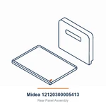 Midea 12120300005413 Rear Panel Assembly For KSTAW08UA KSTAW10UA KSTAW12UA. Fixed Price $56.51.