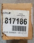 Genuine Oem Wolf Gas Valves BNR-12K Lp Cook Top 817186 New Open Box. Fixed Price $45.00.