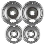 Range Kleen 10124XN Style A, 4-PACK Drip Pans, Chrome. Fixed Price $27.99.