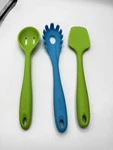 Art + Cook Silicone Kitchen Utensil Set Spoon Spatula Pasta Server 3 Pc Lot. Fixed Price $12.99.