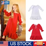 Kids Girls Winter Warm Flannel Pajamas Nightdress Sleepwear Nightgown Princess. Fixed Price $7.99.