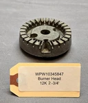 Burner Head 12K WPW10345847 Kitchenaid 2-3/4". Fixed Price $39.95.