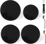4 Pcs Surface Burner Caps Set Shiny Black Compatible With Ge Gas Ran. Fixed Price $48.30.