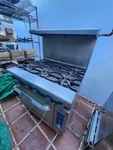 Used Imperial IR-6-C 36" Natural Gas Burner Range, W/ Convection Oven. Fixed Price $1900.00.