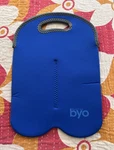 Built Ny Byo Blue/gray Neoprene Insulated Wine Bottle Bag Tote W/ Handle. Fixed Price $15.00.