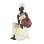 79 Polystone Woman Decorative Sculpture Sitting African Home Statue. Fixed Price $34.50.