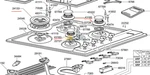 Genuine Smeg CIR66XS3 Gas Cooktop Wok Crown Head+burner Bases Assy. Fixed Price $213.74.