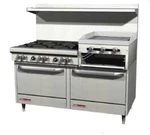 Southbend S60DD-2RR 60" S-series Range W/ (6) Burners & Raised Griddle/broiler. Fixed Price $11168.00.