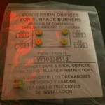 Whirlpool Conversion Kit W10838118. Fixed Price $16.99.