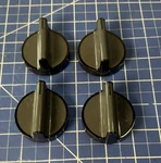 Whirlpool Stove Range Knob Set Of 4 Black Gray W10826855. Fixed Price $15.01.