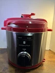Red Wolfgang Puck Quart "rapid Pressure Cooker" Model #BPCRM800 See Photos. Fixed Price $59.87.