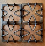 Whirlpool Cast Iron Burner Grates Set Of WPW10447925 Black Replacement. Fixed Price $42.00.