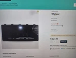 Whirlpool/kitchenaid Control Board #W10637196/W10624340 For Refrig.see Pics.. Fixed Price $180.00.