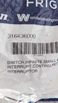 Electrolux Infinite Switch 316436000 For Cooktop Frigidaire Kelvinator Tappan. Fixed Price $30.00.