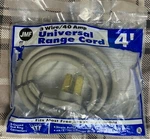 Jmf Universal Range Cord 4' New In Package 3 Wire 40 Amp. Fixed Price $26.95.