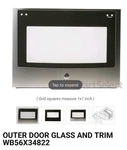 Ge Outer Door Glass Trim Black Silver WB56X34822 Brand New. Fixed Price $300.00.